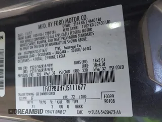 2018 Ford Mustang EcoBoost Premium with VIN 1FATP8UH7J5111677, listed as a IAAI auction lot 41427830 with 141,793 mi miles and . Bid and sale history available at carsss.com. Image 9.