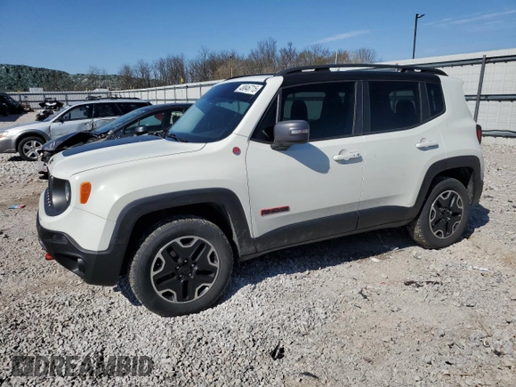 2016 Jeep Renegade Trailhawk with VIN ZACCJBCT2GPC65759, listed as a Copart auction lot 48846715 with 134,894 mi miles and Salvage title. Bid and sale history available at DreamBid. Image 1.