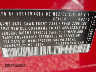 2012 Volkswagen Jetta SportWagen TDI with VIN 3VWPL7AJ2CM711834, listed as a IAAI auction lot 41995131 with 149,980 mi miles. Bid and sale history available at carsss.com. Image 9.
