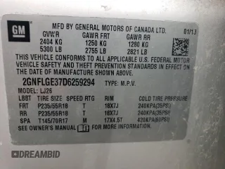 2013 Chevrolet Equinox LTZ z VIN 2GNFLGE37D6259294, wystawiony jako Copart lot #54596085 z przebiegiem 155 454 mil mil oraz Czysty tytuł • Clean title. Historia ofert i sprzedaży dostępna na DreamBid. Obrazek 13.