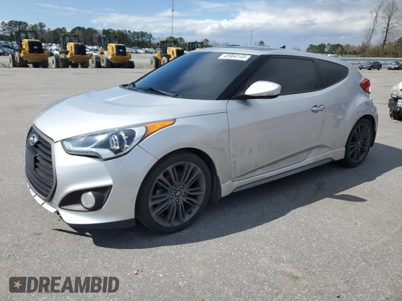 2016 Hyundai Veloster Turbo with VIN KMHTC6AE5GU252388, listed as a Copart auction lot 48964145 with 137,421 mi miles and Salvage Title. Bid and sale history available at carsss.com. Image 1.