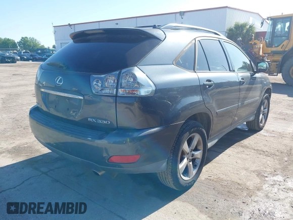 2004 Lexus RX 330 with VIN JTJHA31U440017597, listed as a IAAI auction lot 41981263 with 203,527 mi miles and . Bid and sale history available at carsss.com. Image 4.