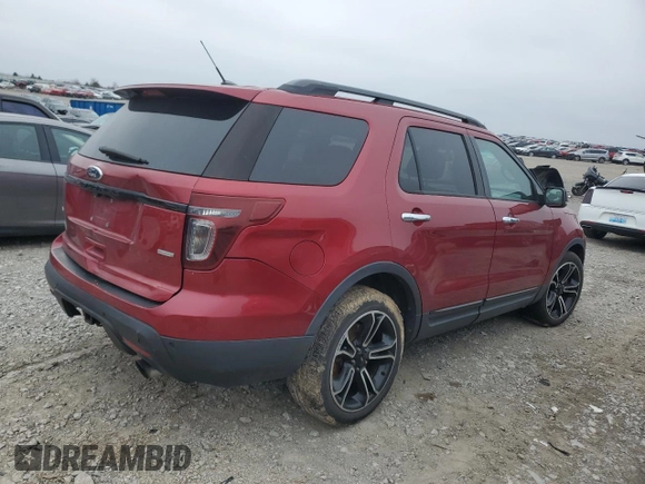 2013 Ford Explorer Sport with VIN 1FM5K8GT4DGC33144, listed as a Copart auction lot 43768165 with 163,170 mi miles and Salvage Title. Bid and sale history available at carsss.com. Image 3.