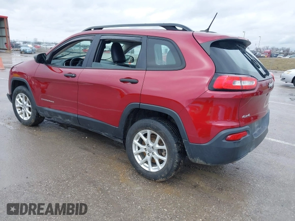 2016 Jeep Cherokee Sport with VIN 1C4PJMAB8GW120767, listed as a IAAI auction lot 41466290 with 1 mi miles. Bid and sale history available at carsss.com. Image 3.