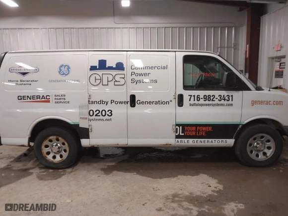 2012 Chevrolet Express Cargo Van with VIN 1GCSGAFX6C1167511, listed as a IAAI auction lot 42038681 with 281,334 mi miles. Bid and sale history available at carsss.com. Image 13.