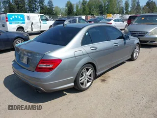 2013 Mercedes-Benz C-Class C 300 Sport with VIN WDDGF8AB7DG100594, listed as a IAAI auction lot 42108135 with 135,190 mi miles. Bid and sale history available at carsss.com. Image 4.