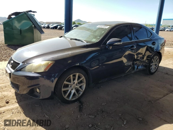 2012 Lexus IS 250 z VIN JTHBF5C23C5159831, wystawiony jako Copart lot #60461005 z przebiegiem 161 801 mil mil oraz Szkoda całkowita • Salvage title. Historia ofert i sprzedaży dostępna na DreamBid. Obrazek 1.