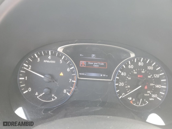 2017 Nissan Altima 2.5 SR with VIN 1N4AL3AP6HN331419, listed as a Copart auction lot 51098745 with 92,332 mi miles and Salvage Title. Bid and sale history available at carsss.com. Image 9.