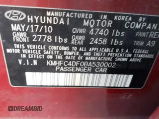 2011 Hyundai Azera Limited z VIN KMHFC4DF0BA530002, wystawiony jako Copart lot #46376075 z przebiegiem 165 737 mil mil oraz Czysty tytuł • Clean title. Historia ofert i sprzedaży dostępna na DreamBid. Obrazek 12.