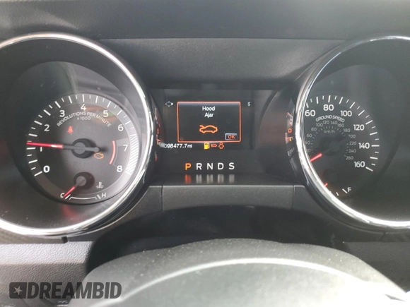 2017 Ford Mustang V6 with VIN 1FA6P8AM6H5287032, listed as a Copart auction lot 50973275 with 98,477 mi miles and Salvage Title. Bid and sale history available at carsss.com. Image 9.