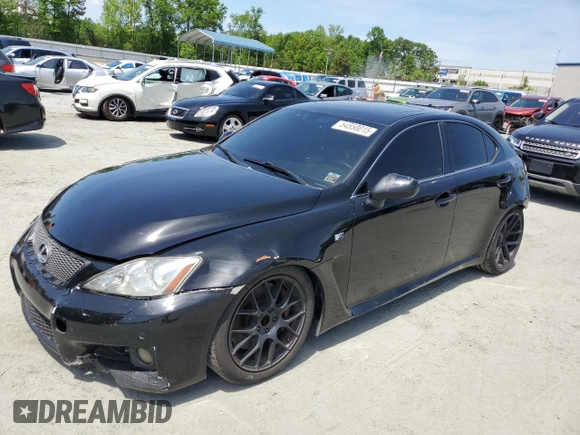 2008 Lexus IS F with VIN JTHBP262785004567, listed as a Copart auction lot 54550015 with 190,746 mi miles and Salvage Title. Bid and sale history available at carsss.com. Image 1.