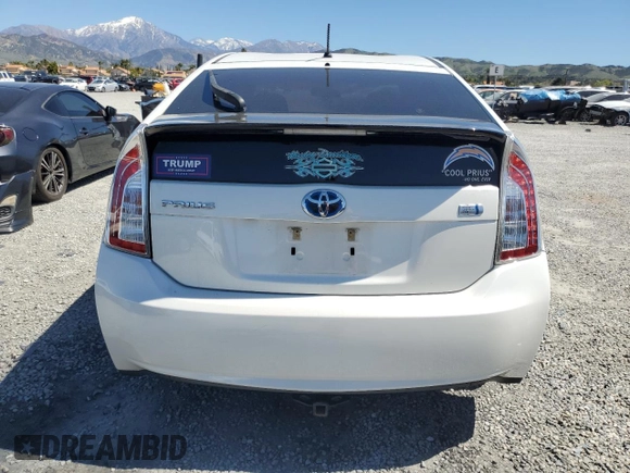 2013 Toyota Prius One with VIN JTDKN3DU7D5583782, listed as a Copart auction lot 49574105 with 155,842 mi miles and Salvage Title. Bid and sale history available at carsss.com. Image 6.