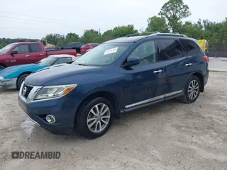 2013 Nissan Pathfinder SL with VIN 5N1AR2MM3DC615743, listed as a IAAI auction lot 42521969 with 168,814 mi miles and . Bid and sale history available at DreamBid. Image 2.