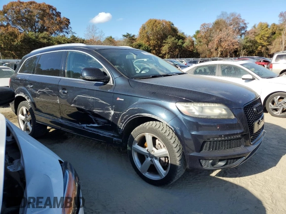 2011 Audi Q7 S line with VIN WA1DGAFE2BD003185, listed as a Copart auction lot 79192554 with 164,365 mi miles and Salvage title. Bid and sale history available at DreamBid. Image 4.