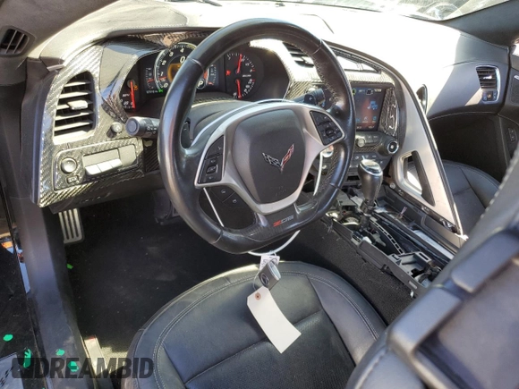 2016 Chevrolet Corvette Z06 3LZ with VIN 1G1YU2D68G5607187, listed as a Copart auction lot 76139184 with 97,218 mi miles and Salvage Title. Bid and sale history available at carsss.com. Image 8.