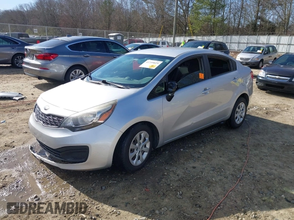 2014 Kia Rio LX with VIN KNADM4A35E6406377, listed as a IAAI auction lot 41739029 with 1 mi miles. Bid and sale history available at carsss.com. Image 2.