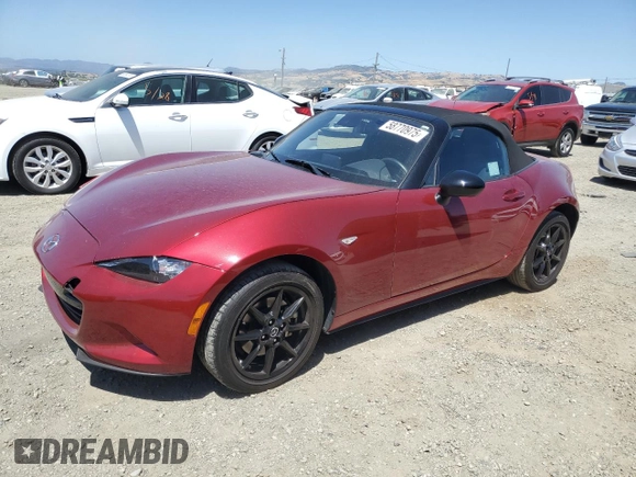 2021 Mazda MX-5 Miata Sport with VIN JM1NDAB7XM0460461, listed as a Copart auction lot 58770975 with 7,841 mi miles and Salvage title. Bid and sale history available at DreamBid. Image 1.