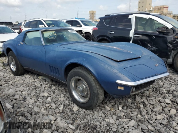 1968 Chevrolet Corvette with VIN 194378S428210, listed as a Copart auction lot 62001465 with 31,987 mi miles and Clean title. Bid and sale history available at DreamBid. Image 4.
