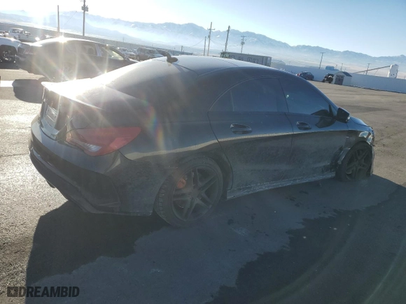 2014 Mercedes-Benz CLA-Class CLA 45 AMG with VIN WDDSJ5CB6EN084423, listed as a Copart auction lot 43084385 with 82,489 mi miles and Salvage Title. Bid and sale history available at carsss.com. Image 3.
