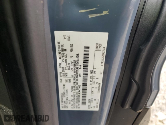 2020 Ford Transit Cargo with VIN 1FTBR3X86LKA47912, listed as a Copart auction lot 74428244 with Not Provided miles and Salvage Title. Bid and sale history available at DreamBid. Image 14.