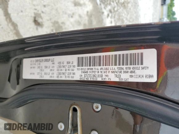 2010 Dodge Ram 2500 SLT with VIN 3D7UT2CL5AG118168, listed as a Copart auction lot 60863934 with 294,747 mi miles and Salvage Title. Bid and sale history available at carsss.com. Image 12.