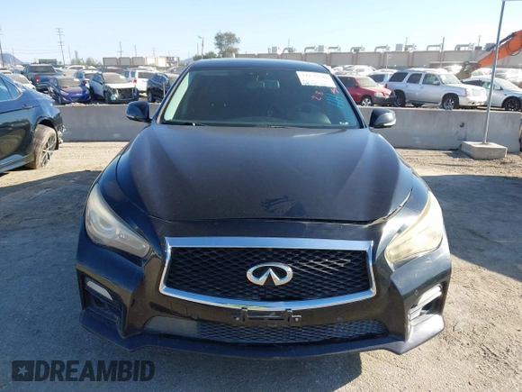 2014 Infiniti Q50 Hybrid Sport with VIN JN1AV7AR1EM701435, listed as a IAAI auction lot 41479140 with 154,338 mi miles. Bid and sale history available at carsss.com. Image 12.