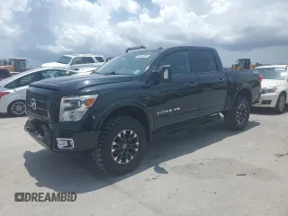 2019 Nissan Titan Pro-4X with VIN 1N6AA1E56KN531072, listed as a Copart auction lot 58842695 with 134,013 mi miles and Salvage title. Bid and sale history available at DreamBid. Image 1.