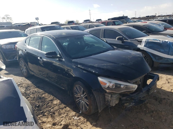 2014 Kia Cadenza Premium with VIN KNALN4D78E5156548, listed as a Copart auction lot 45146635 with 85,019 mi miles and Salvage Title. Bid and sale history available at carsss.com. Image 4.