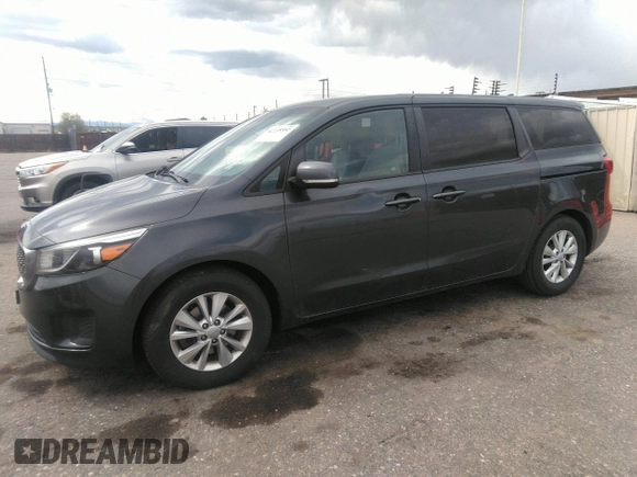 2017 Kia Sedona LX with VIN KNDMB5C18H6218659, listed as a IAAI auction lot 42135552 with 157,263 mi miles. Bid and sale history available at carsss.com. Image 14.