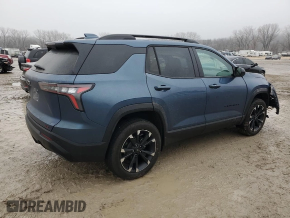 2025 Chevrolet Equinox AWD RS z VIN 3GNAXTEG9SL126104, wystawiony jako Copart lot #43337995 z przebiegiem 5 348 mil mil oraz Szkoda całkowita • Salvage title. Historia ofert i sprzedaży dostępna na DreamBid. Obrazek 3.