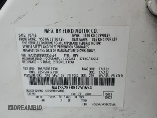2019 Ford EcoSport Titanium with VIN MAJ3S2KE8KC250654, listed as a Copart auction lot 49431115 with 55,775 mi miles and Salvage Title. Bid and sale history available at DreamBid. Image 13.