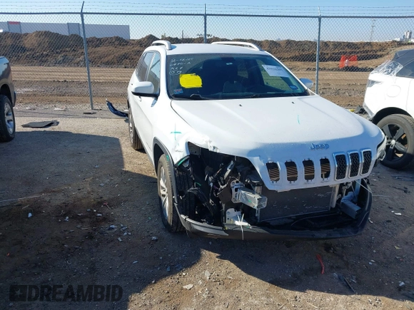 2020 Jeep Cherokee Latitude with VIN 1C4PJLCB2LD629458, listed as a IAAI auction lot 41616505 with 55,651 mi miles. Bid and sale history available at carsss.com. Image 1.
