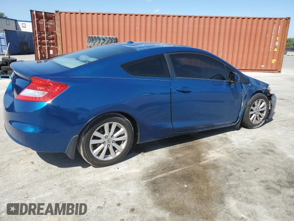 2012 Honda Civic Cpe EX-L with VIN 2HGFG3B00CH515554, listed as a Copart auction lot 52115715 with 136,309 mi miles and Salvage Title. Bid and sale history available at carsss.com. Image 3.