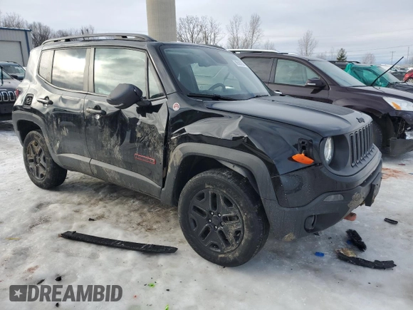 2018 Jeep Renegade Trailhawk with VIN ZACCJBCB8JPH16594, listed as a Copart auction lot 88580285 with 103,203 mi miles and Clean title. Bid and sale history available at DreamBid. Image 4.