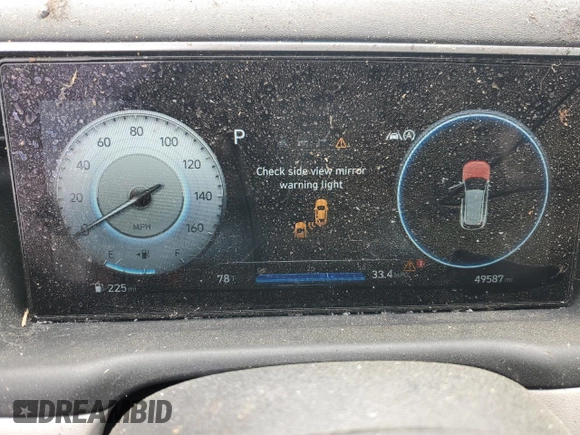 2022 Hyundai Tucson Limited with VIN 5NMJE3AE0NH025635, listed as a Copart auction lot 50610765 with 49,587 mi miles and Salvage Title. Bid and sale history available at carsss.com. Image 9.