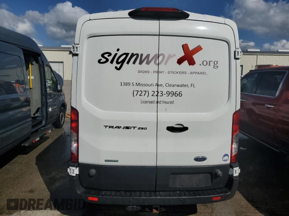 2019 Ford Transit with VIN 1FTYR2CGXKKB82195, listed as a Copart auction lot 74347834 with Not Provided miles and Salvage Title. Bid and sale history available at carsss.com. Image 6.