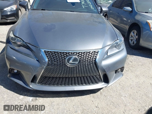 2014 Lexus IS 350 with VIN JTHCE1D25E5002108, listed as a IAAI auction lot 41835021 with 159,621 mi miles. Bid and sale history available at carsss.com. Image 12.