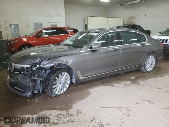 2017 BMW 7 Series 740i with VIN WBA7E2C54HG739147, listed as a Copart auction lot 67661374 with 0 mi miles and Clean Title. Bid and sale history available at carsss.com. Image 1.