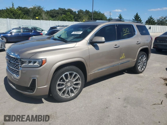 2022 GMC Acadia Denali with VIN 1GKKNPLS4NZ171647, listed as a Copart auction lot 76205844 with 0 mi miles and Salvage Title. Bid and sale history available at carsss.com. Image 1.