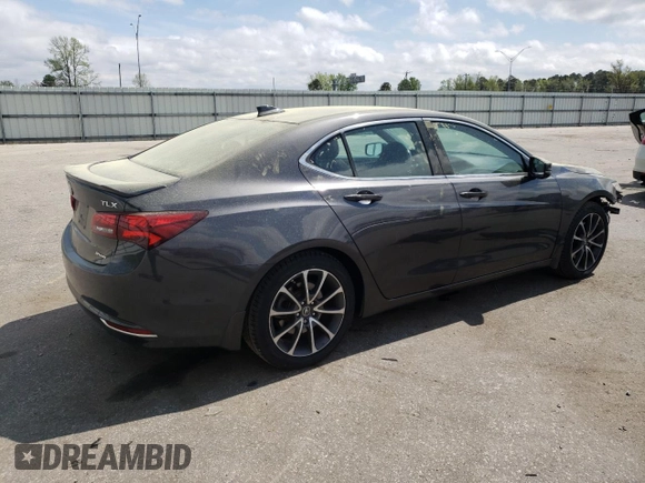 2015 Acura TLX V6 Tech with VIN 19UUB3F59FA001703, listed as a Copart auction lot 50845885 with 106,652 mi miles and Salvage Title. Bid and sale history available at carsss.com. Image 3.