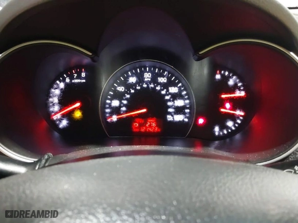 2014 Kia Sorento LX with VIN 5XYKT3A63EG429977, listed as a IAAI auction lot 41537822 with 121,423 mi miles. Bid and sale history available at carsss.com. Image 7.