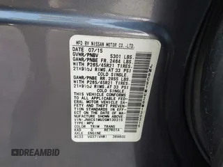 2016 Infiniti QX70 with VIN JN8CS1MU2GM130315, listed as a IAAI auction lot 42483940 with 110,842 mi miles and . Bid and sale history available at DreamBid. Image 9.