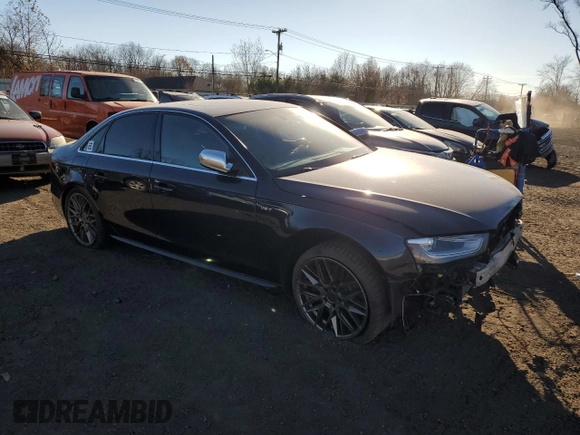2013 Audi S4 Premium Plus with VIN WAUBGAFL1DA157013, listed as a Copart auction lot 80923914 with 91,221 mi miles and Salvage Title. Bid and sale history available at DreamBid. Image 4.