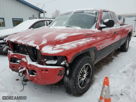 1999 Dodge Ram 1500 with VIN 1B7HC13Z7XJ646070, listed as a Copart auction lot 87679325 with 227,674 mi miles and Salvage Title. Bid and sale history available at carsss.com. Image 1.