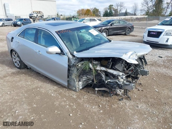 2015 Cadillac ATS Sedan Luxury RWD with VIN 1G6AB5RXXF0123831, listed as a IAAI auction lot 40754245 with 1 mi miles. Bid and sale history available at carsss.com. Image 1.