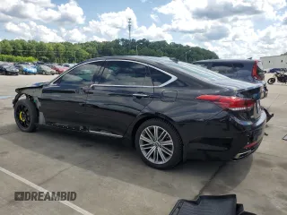 2018 Genesis G80 3.8L with VIN KMHGN4JE8JU240226, listed as a Copart auction lot 61065465 with 39,863 mi miles and Salvage title. Bid and sale history available at DreamBid. Image 2.