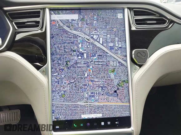 2016 Tesla Model S 90D with VIN 5YJSA1E23GF138925, listed as a IAAI auction lot 42408676 with 48,399 mi miles and . Bid and sale history available at DreamBid. Image 18.
