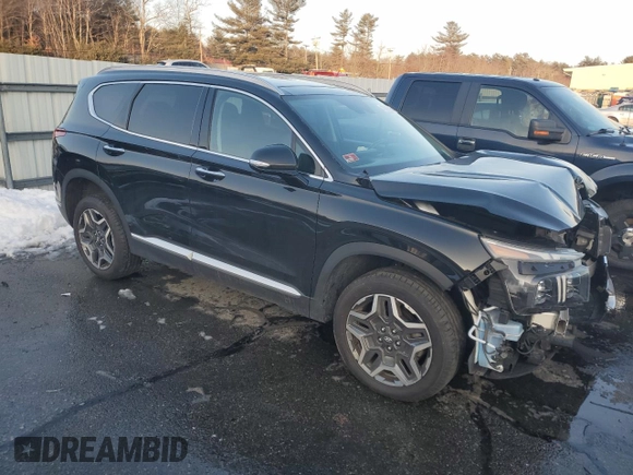 2022 Hyundai Santa Fe Limited with VIN 5NMS4DAL3NH386384, listed as a Copart auction lot 43608965 with 0 mi miles and Salvage Title. Bid and sale history available at carsss.com. Image 4.