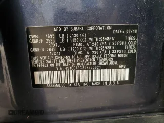 2018 Subaru Outback Premium with VIN 4S4BSAFC3J3325621, listed as a Copart auction lot 60249895 with 64,658 mi miles and Salvage title. Bid and sale history available at DreamBid. Image 13.