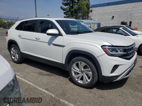 2021 Volkswagen Atlas SEL with VIN 1V2EE2CA1MC228616, listed as a Copart auction lot 54734225 with 46,369 mi miles and Salvage title. Bid and sale history available at DreamBid. Image 4.